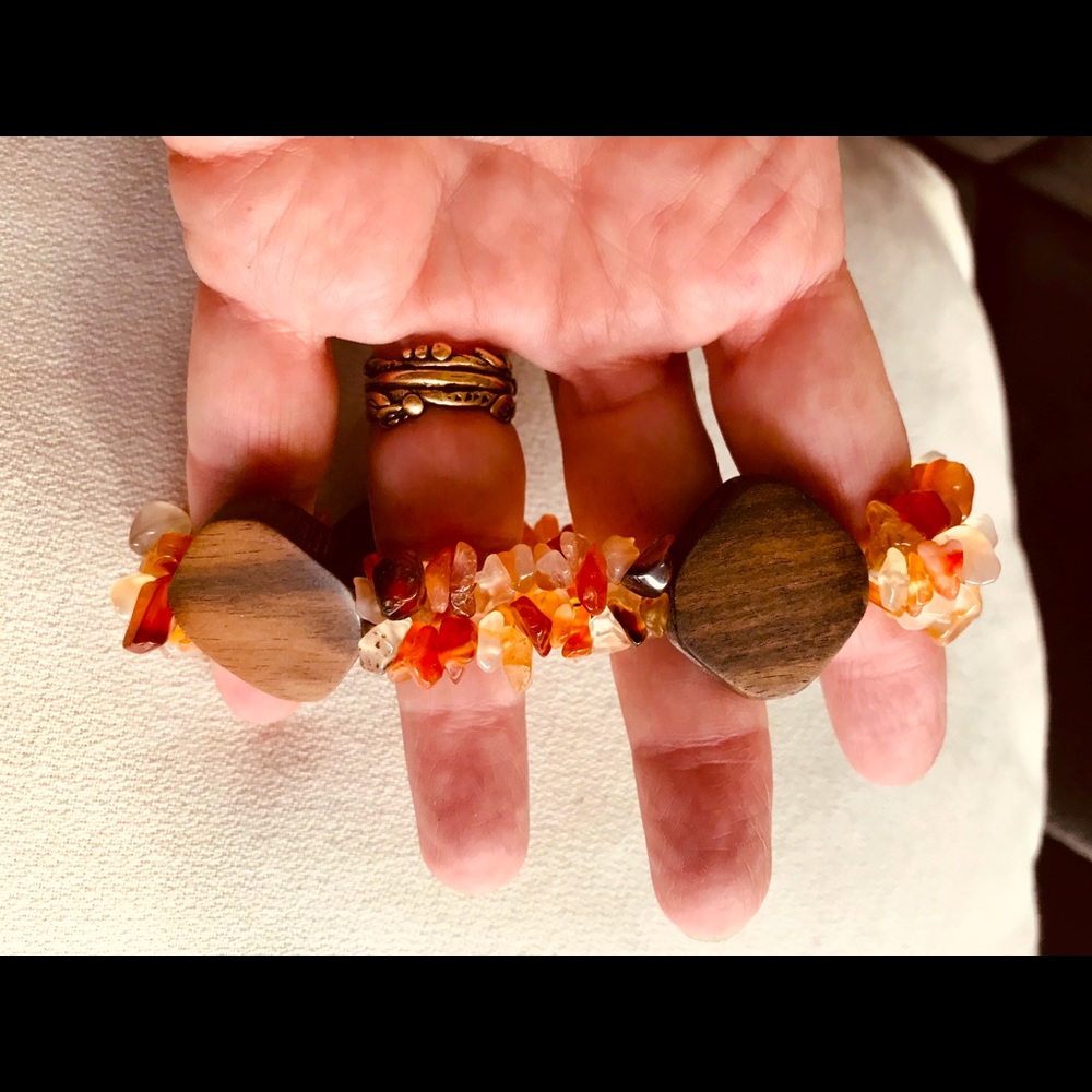 Stone and Wood Bracelet